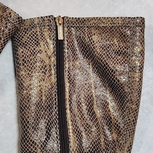 Colin Stuart Snake Print Knee-High Boots – Women’s Size 8.5 Heeled Zip Up - Picture 5 of 7